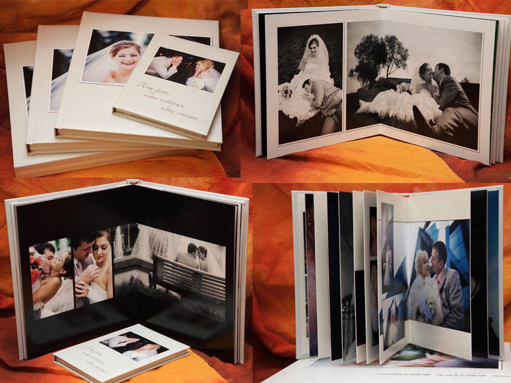 Альбом в виде книги с фотографиями